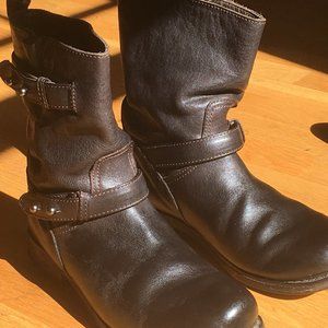 Women RAG & BONE Moto Leather Boots EU 37.5 / US 7